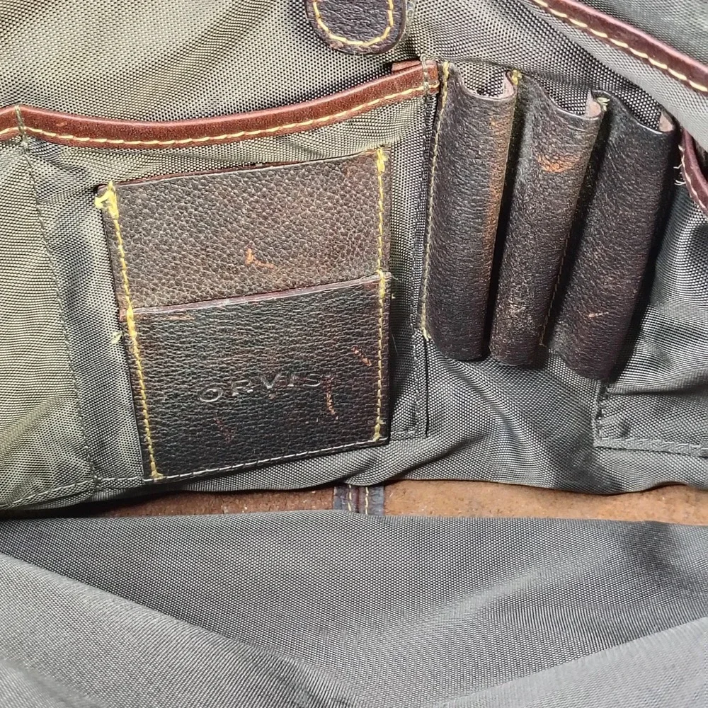 Vintage ORVIS Bullhide Leather Briefcase Brown Patina Gokey Heritage Bag USA